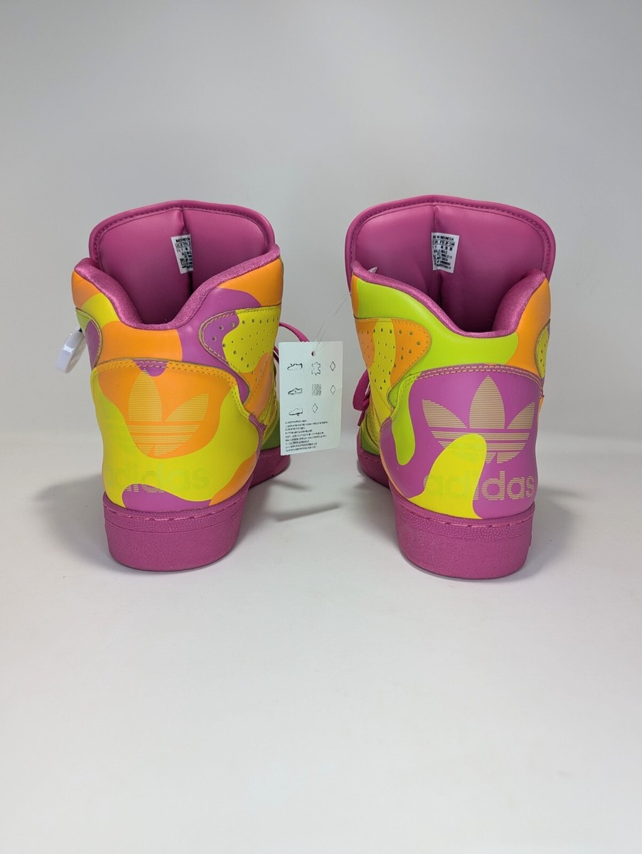 Size 11.5 - Jeremy Scott x adidas Instinct High Neon Camo for sale