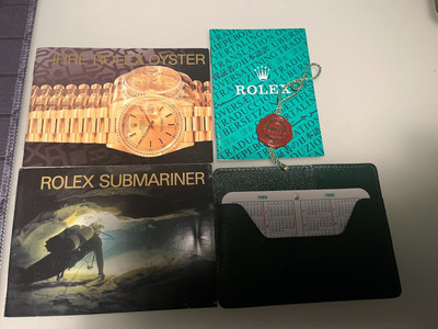 Rolex Submariner Booklet Set  1989 deutsche Ausgabe 6 teilig