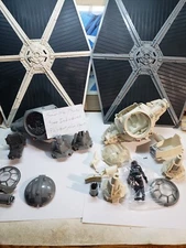 Large TIE Fighter Wings 2003 2009 Parts Star Wars Hasbro Strut trigger Canopy