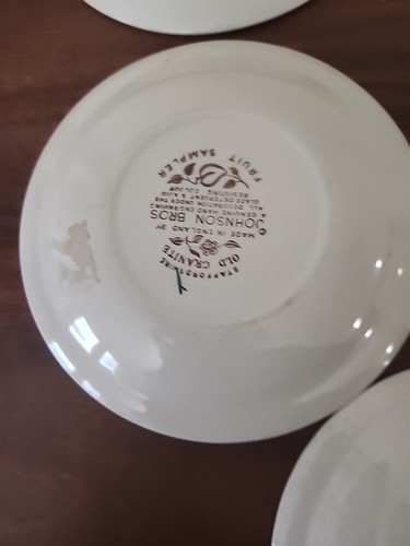 Johnson Bros Staffordshire Old Granite Fruit Sampler 6.5" Dessert Plate Set of 4 - Picture 9 of 14