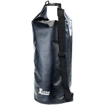 Xcase Gepäckrolle wasserdicht: Wasserdichter Packsack 25 Liter, schwarz