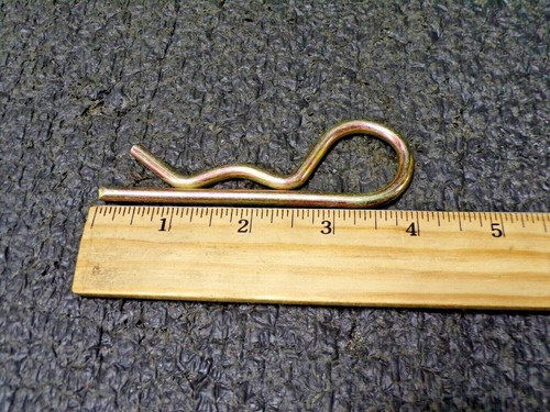 (25) COTTER PIN, SPRING STEEL ZINC PLATED YELLOW PASSIVATED 5 MM - Picture 4 of 5