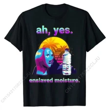 Ah Yes Enslaved Moisture Dank Meme Retro 80s Vaporwave T-Shirt Men Company Camis