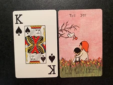 Swap Playing Cards  THE JOY IN BELIEVING  King of Spades  HOYLE USA