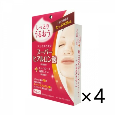 Super hyaluronic acid moist Face mask 5 pieces × 4
