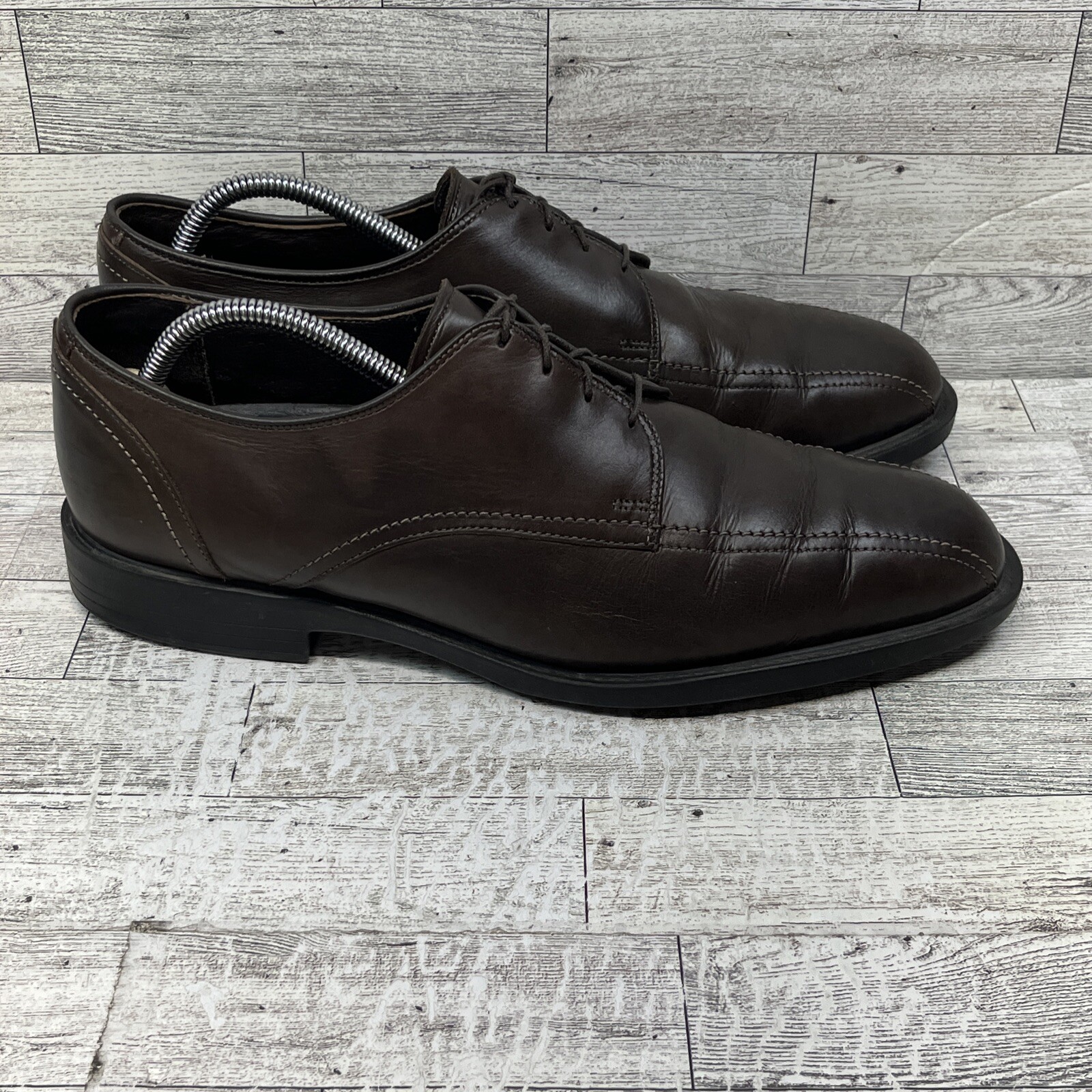 SAOLA Scarpe eleganti Oxford Allen Edmonds 5544 marroni in pelle taglia 12D
