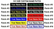 **LOVE IT** 5x1 SIZE Custom NAME TAG Embroidered "Iron on", F/ship