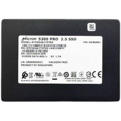 1.92TB 5300 Micron PRO SSD SATA 2.5'' Server Data SSD D3MU001 MTFDDAK1T9TDS