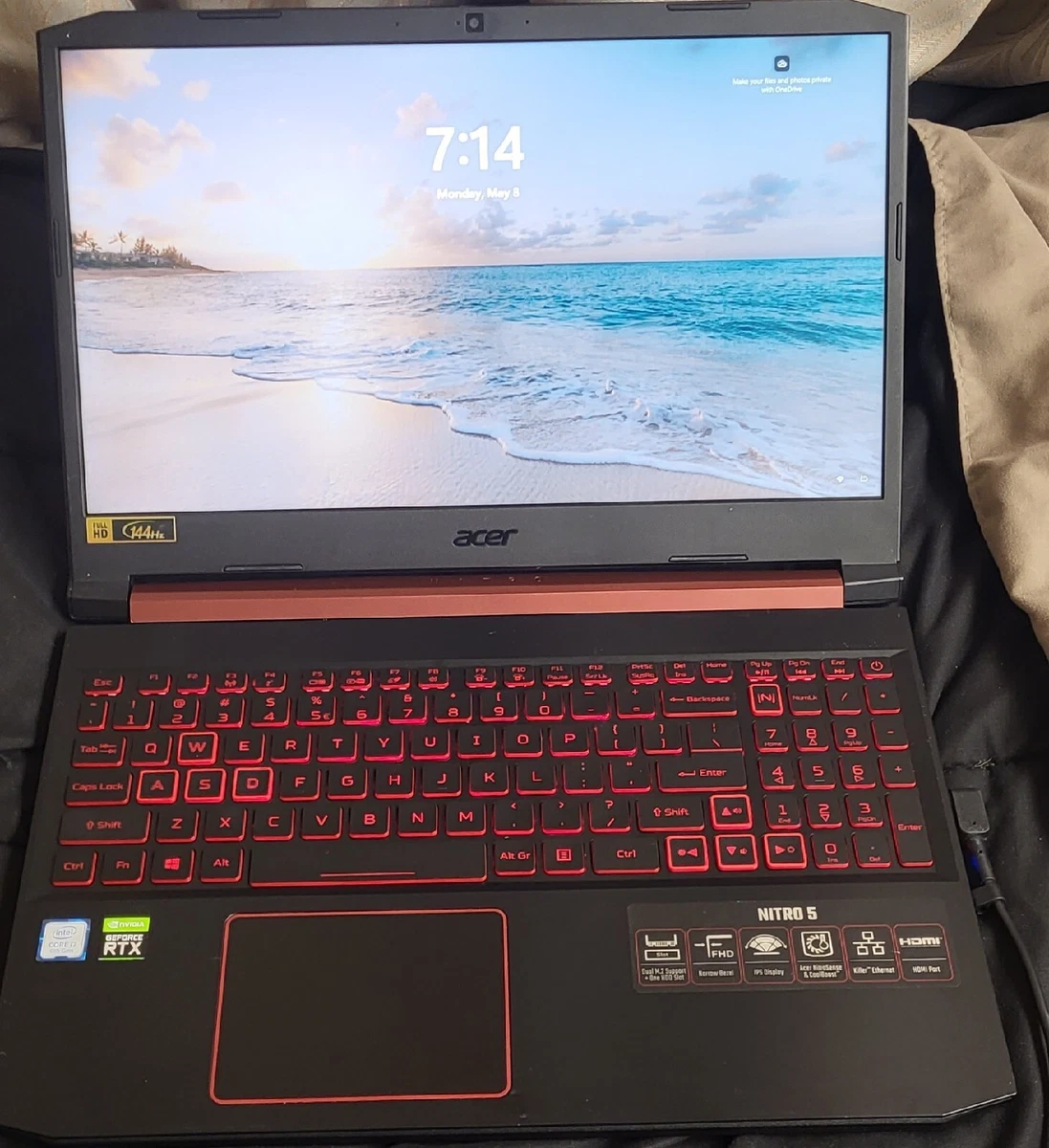 Acer Nitro 5 - 15.6&#034; 144 Hz - Intel Core i7-9750H - GeForce RTX 2060 - GB Mem | eBay