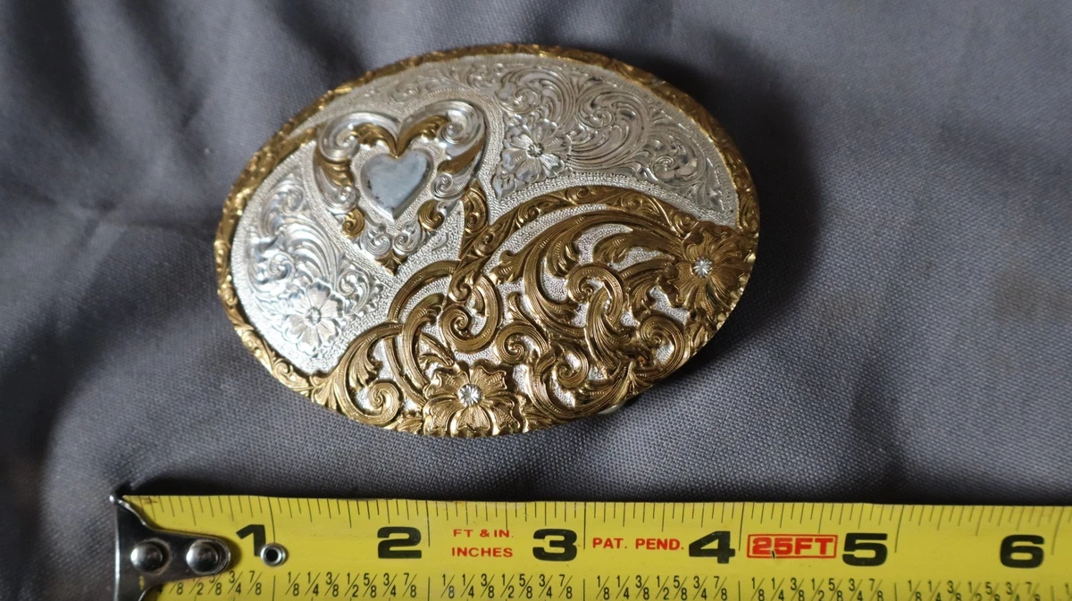 CRUMLINE Country Heart Womens Belt Buckle. New w/Tag. Women Belts With Hearts Buckle - Etsy main image 4