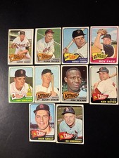 1965 Topps Baseball Lot 10 Dif. ALL STARS. Schoendienst Hall Of Fame VG Haddix