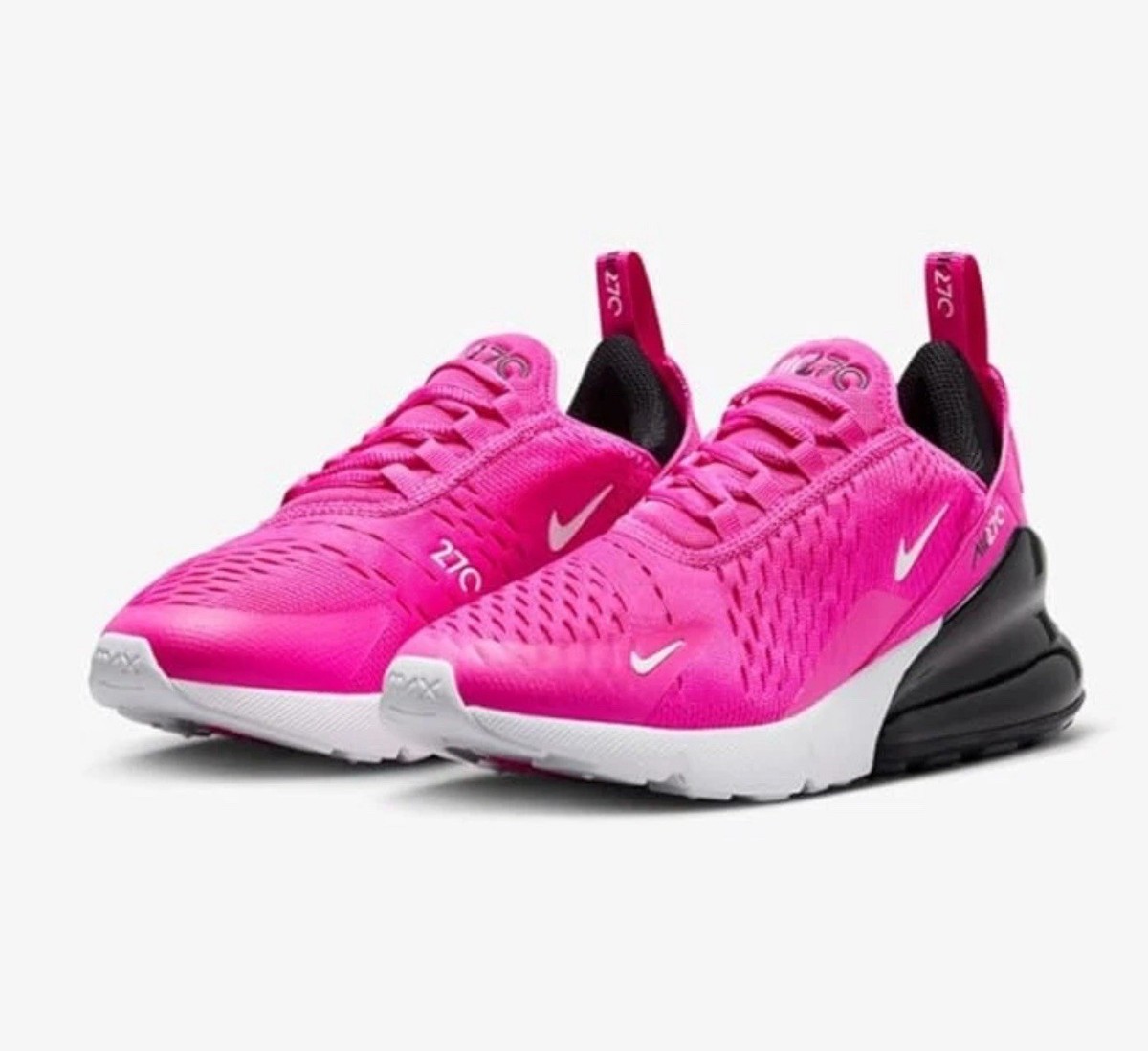 Nike Air Max 270 (GS) Laser Fuchsia White Black 943345 602 Size