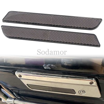 2x Smoke Hard Saddle Bag Latch Cover Reflectors For Harley Electra Glide 1996-13