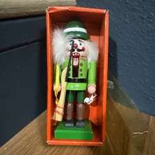 Vintage Wooden Enesco 10.5" Hunter Nutcracker