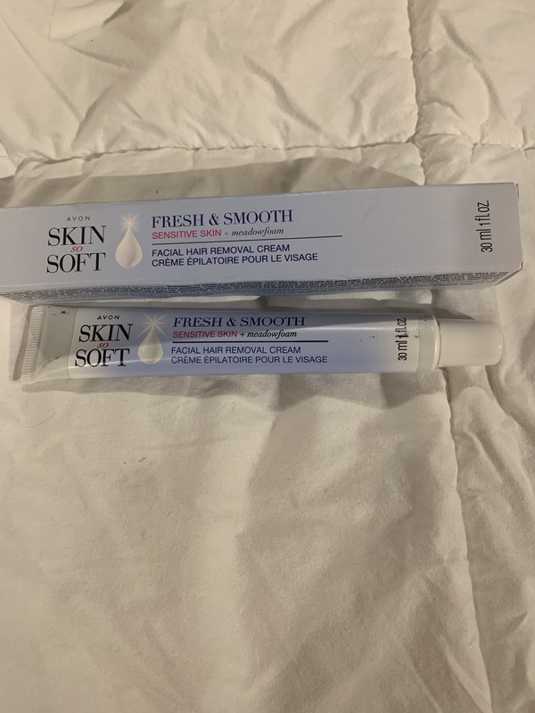 Avon Skin So Soft Fresh Smooth Sensitive Skin Facial Hair Removal Cream, 1 fl oz