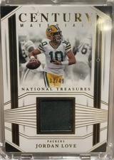 Panini 2023 National Treasures Century Jordan Love Packers Gold /49 MEM #CEN-JLE