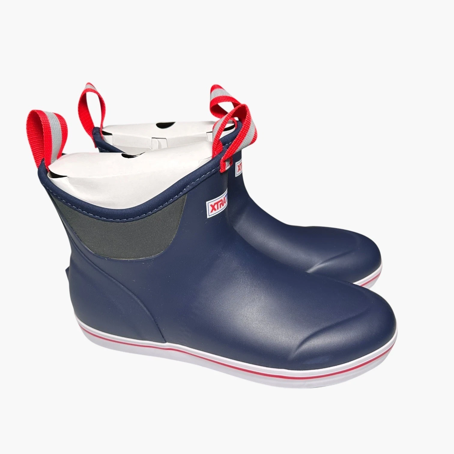 Xtratuf Ankle Deck Boots Mens 9 Navy Blue Red White Waterproof Rubber Slip On
Opens in a new window