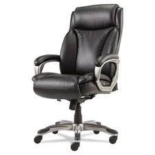 Alera VN4119 Executive Bonded Leather Chair - Black Seat/Back/Graphite Base New