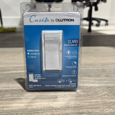 #ad #ad Lutron Caseta Claro Smart Switch White $39.00