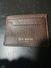 Ted Baker London Brown Leather Mini Wallet Card Holder