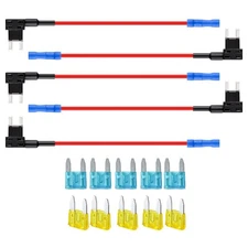 15PCS 12V 15A 20A TAP Fuse Adapter Kit Car Add-a-circuit Standard ATM APM Blade