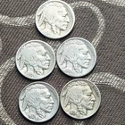 US Buffalo Nickels 5C Lot of 5 – Dates 1924,1926,1928,1937 & 1938 D Uncertified