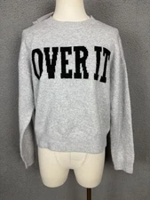 Hooked up by Iot Juniors' "It Girl" Crewneck Comfy Sweater Gray Size Small NWT's