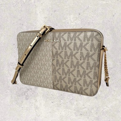Michael Kors MK Tasche crossbody Umhängetasche Jet Set Travel item LG Gold NEU