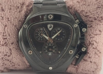 Lamborghini Chronograph Black Dial 'Date' Men Watch Steel Band ''Keep Good Time''
