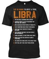 Top 10 Signs To Spot A True Libra 1 Natural T-Shirt Made in USA Size S to 5XL