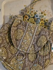 Vera Bradley Women's Emerald Paisley Green Quilted Crossbody Bag
