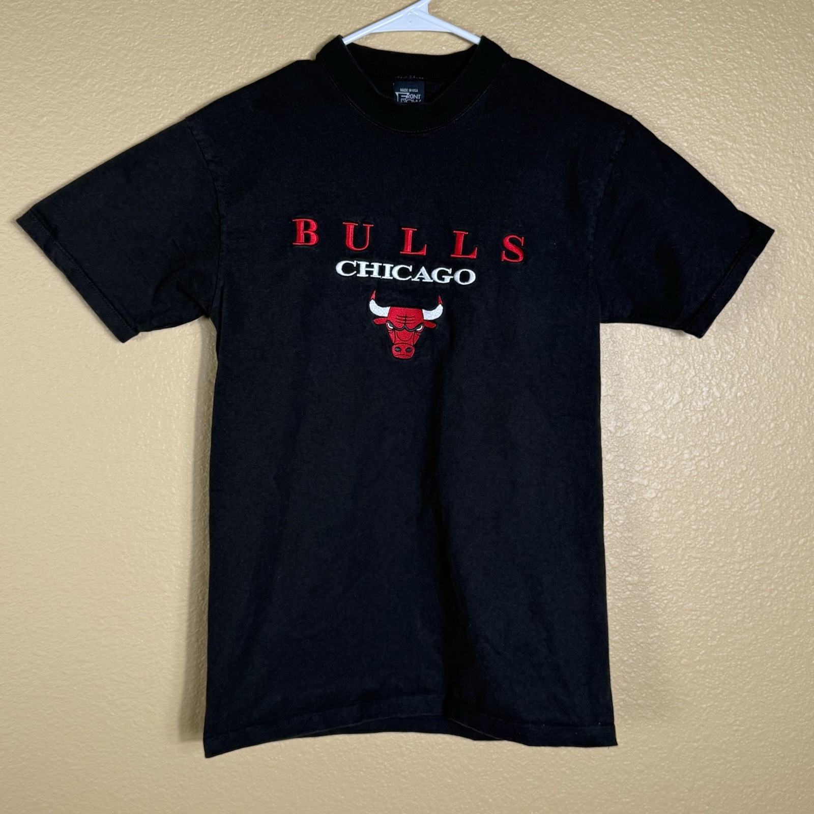 T shirt vintage Chicago bulls prima fila Salem abbigliamento sportivo ricamata media