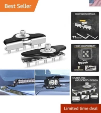 Hood Mount LED Light Pod Brackets, 2PCS Universal Light Bar Hood Mounting Bracke