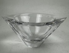 Vintage Orrefors Crystal Clear Cut Glass Bowl Swedish Centerpiece