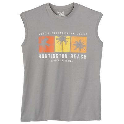 Calm Beach Übergrößen Tanktop grau Huntington Beach 3XL 4XL 5XL 6XL 7XL 8XL 10XL