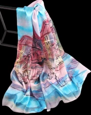 100% Silk mulberry Scarf Women shawl Wrap neckerchief blue red pink gray JH3-55