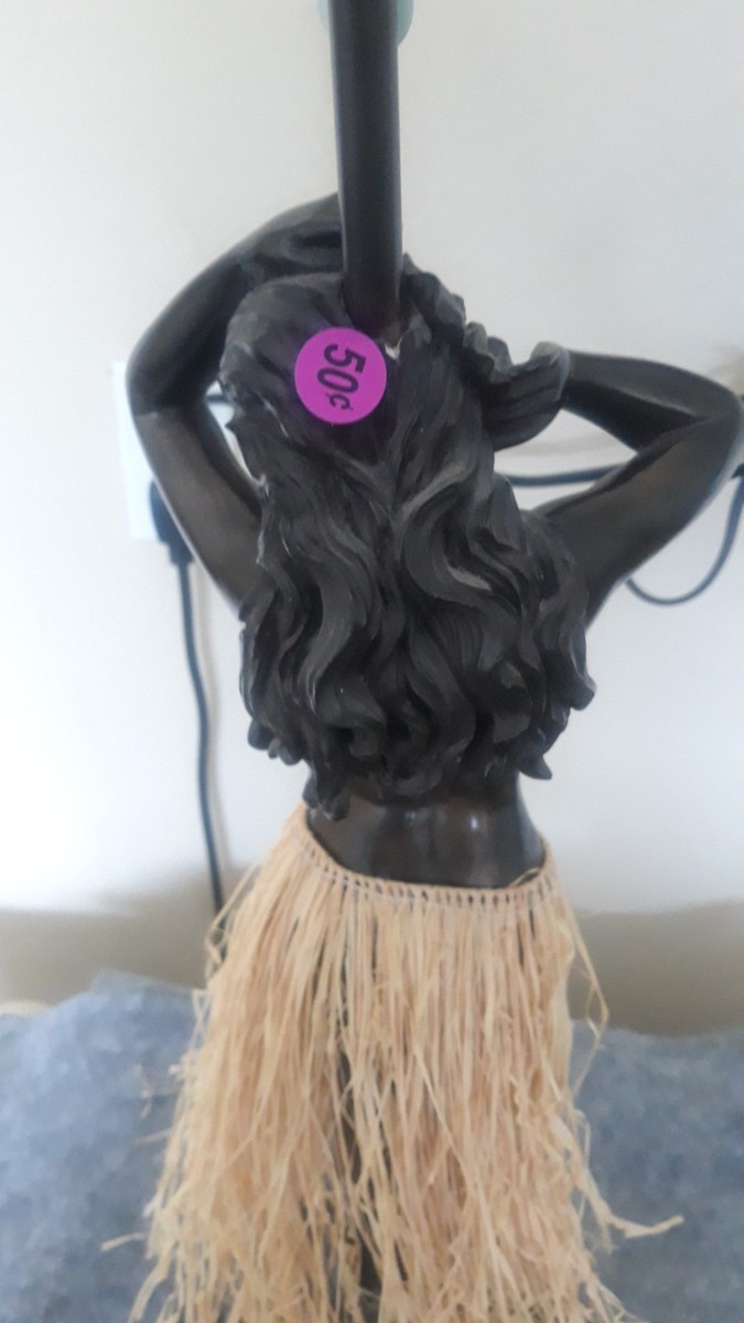 Rare Vintage Hawaiian Hula Girl Floor Lamp AS IS SEE DESCRIPTION