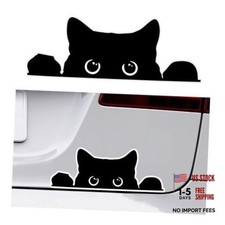 Peeking Sneaky Cat Sticker, Waterproof Strong Adhesive Decals with White Edge