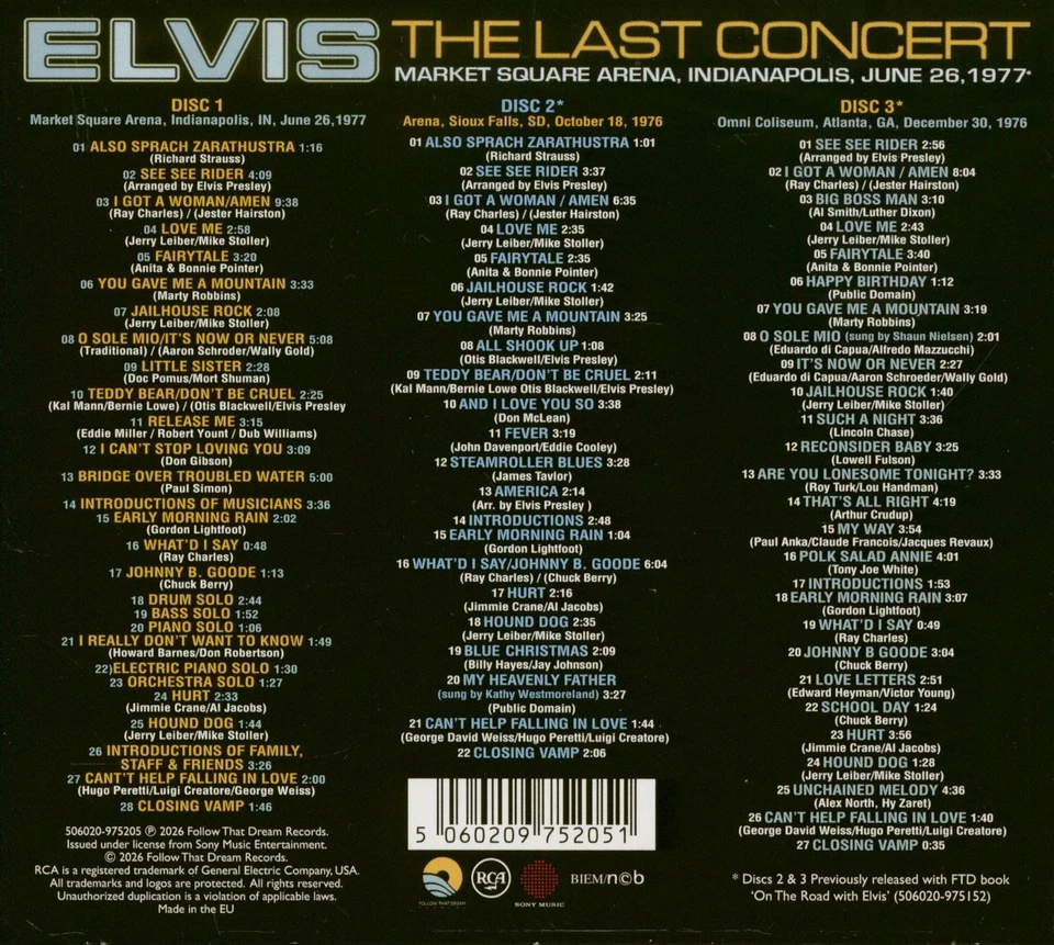 Elvis Presley - The Last Concert (3-CD) - Elvis, Follow That Dream Label - Bild 2 von 4