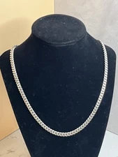 New Macy's Sutton Gold tone Stainless Steel 20" Cuban Link 5mm chain Necklace