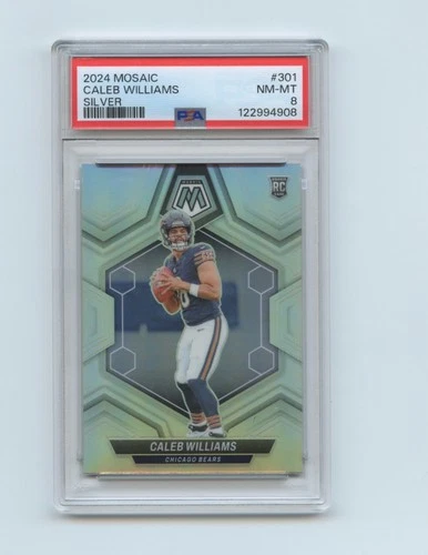 2024 Panini Mosaic - Rookies Caleb Williams #301 Silver Prizm (RC) PSA 8