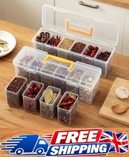 7Pcs Spice Box Set Portable Food Storage Container Jar Kitchen Condiment Organiz