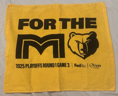 Memphis Grizzlies  Towel 2025 Playoffs Round 1 Game 3 For The  M  OKC Thunder