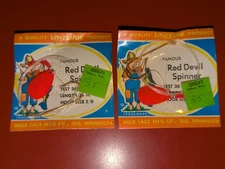 Lot of 2 Famous Red Devil Spinner Mille Lacs MFG Co. USA NOS Vintage 