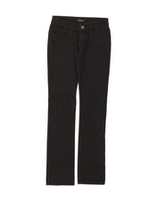 KILLAH Womens Straight Jeans W25 L32 Black Cotton BG01