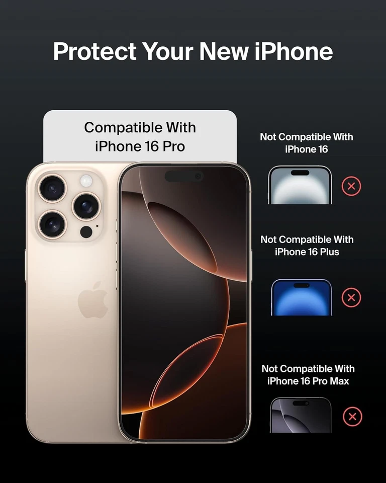 Belkin ScreenForce UltraGlass 2 Treated iPhone 16 Pro Screen Protector,... - Image 3 of 4