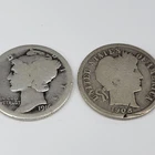 2 Dimes 90% Silver / 1908-S Barber & 1916-S  Mercury / You Buy What You See