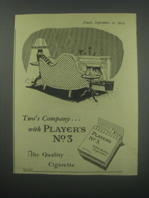 1954 Players No. 3 Cigarettes Advertisement - Two's company