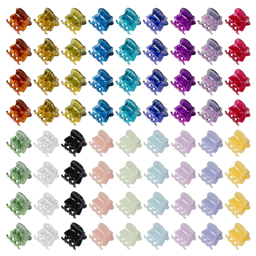 70 PCS Mini Hair Claw Clips - Strong Grip Multifunction Clamp - Multi-Colored - Picture 8 of 12