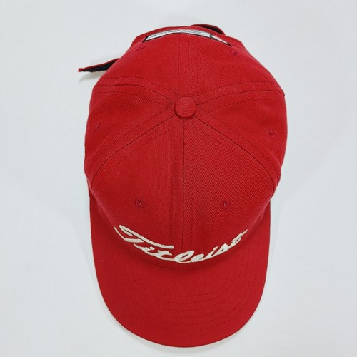 Titleist FootJoy FJ Strapback Adjustable Adult Golf Cap Hat Red - Picture 5 of 9